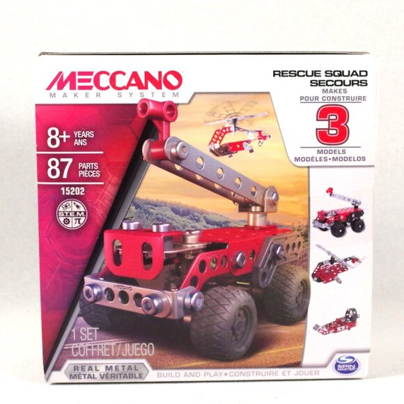 Meccano Maker System Rescue Squad Set 15202 Makes 3 Models 8+Years New In Box - Picture 1 of 5